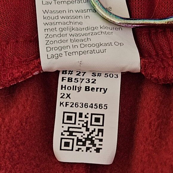 Fabletics Sweatpants Women 2X Red Pockets Fleece Inside FB5732 Active Athleisure - Picture 12 of 16